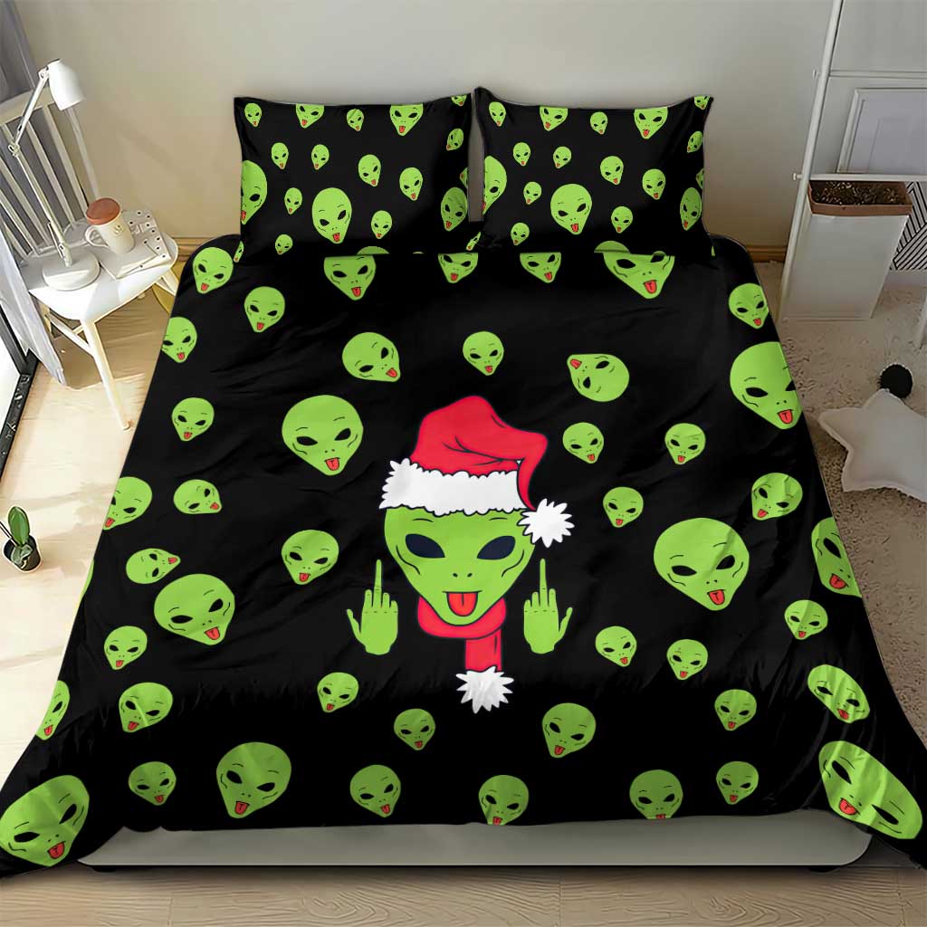 Alien Christmas Bedding Set Xmas Holiday Patterns - Wonder Print Shop