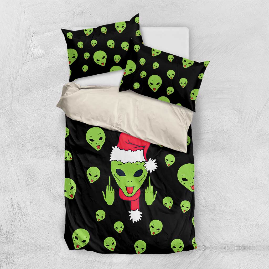 Alien Christmas Bedding Set Xmas Holiday Patterns - Wonder Print Shop
