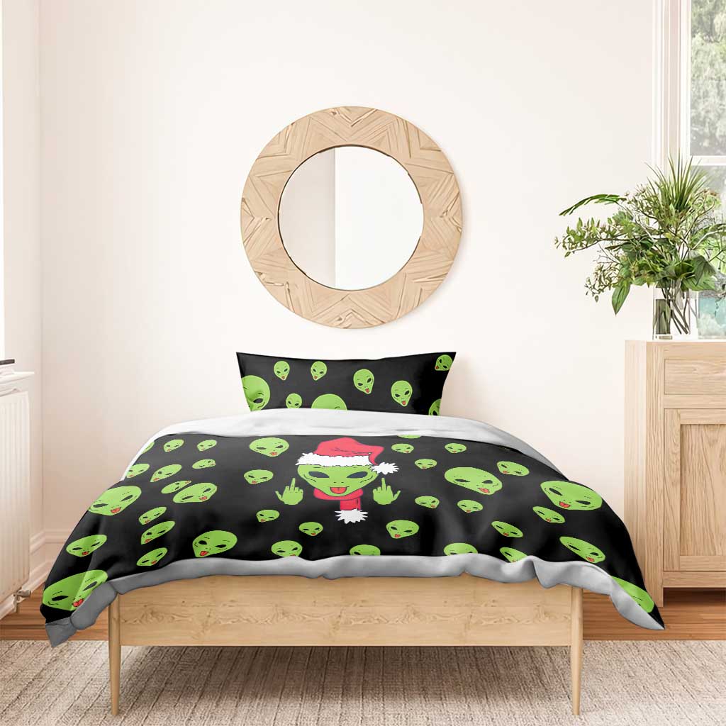 Alien Christmas Bedding Set Xmas Holiday Patterns - Wonder Print Shop