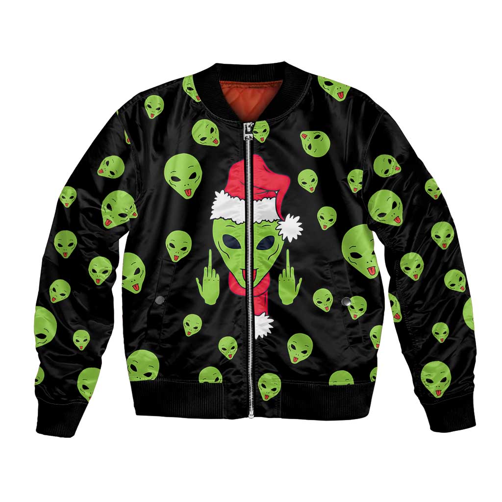 Alien Christmas Bomber Jacket Xmas Holiday Patterns - Wonder Print Shop