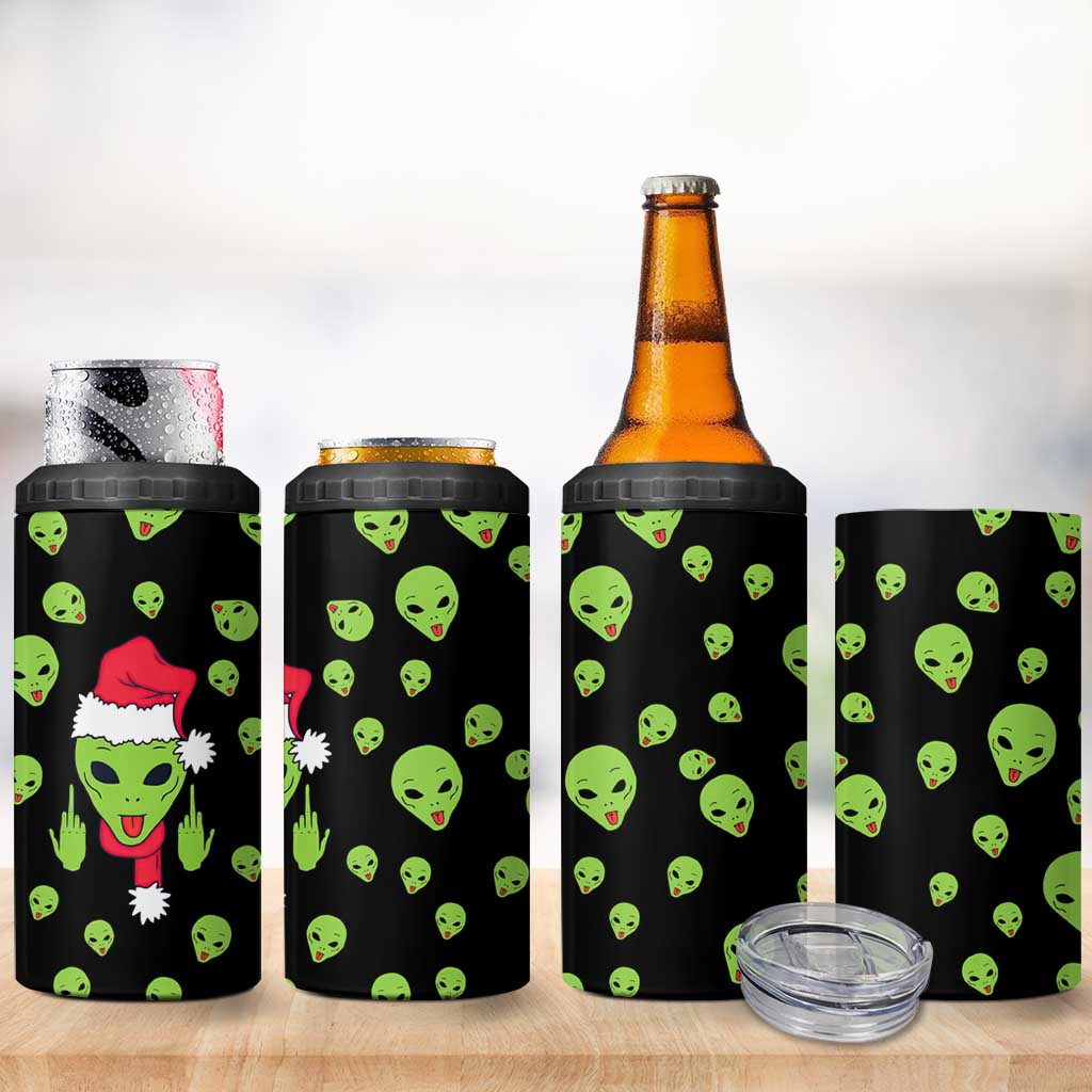 Alien Christmas 4 in 1 Can Cooler Tumbler Xmas Holiday Patterns - Wonder Print Shop
