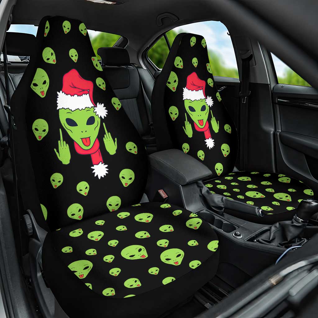 Alien Christmas Car Seat Cover Xmas Holiday Patterns - Wonder Print Shop
