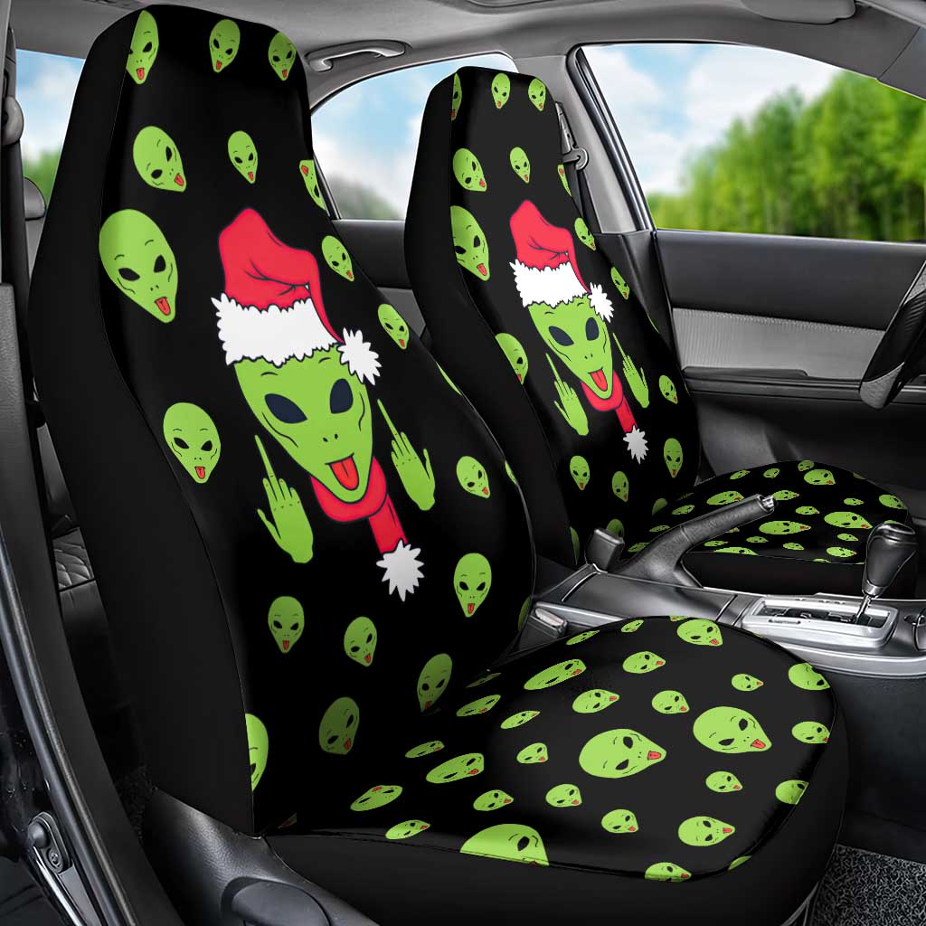 Alien Christmas Car Seat Cover Xmas Holiday Patterns - Wonder Print Shop