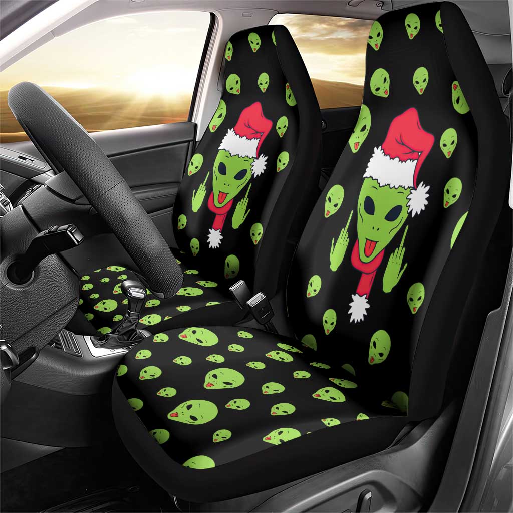 Alien Christmas Car Seat Cover Xmas Holiday Patterns - Wonder Print Shop
