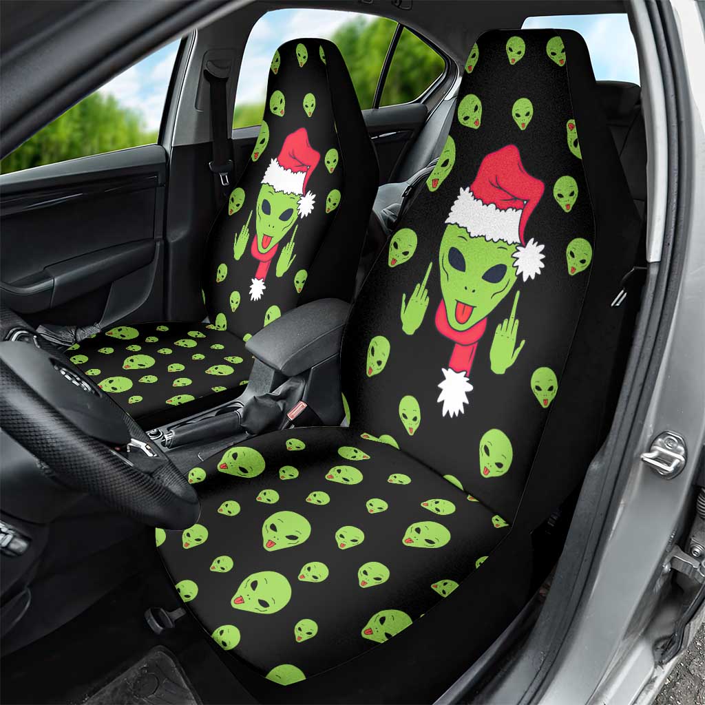 Alien Christmas Car Seat Cover Xmas Holiday Patterns - Wonder Print Shop
