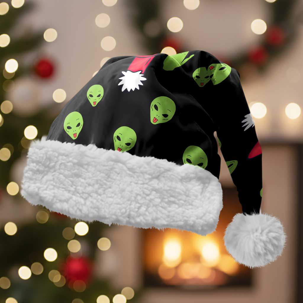 Alien Christmas Santa Hat Xmas Holiday Patterns - Wonder Print Shop