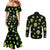 Alien Christmas Couples Matching Mermaid Dress and Long Sleeve Button Shirt Xmas Holiday Patterns - Wonder Print Shop