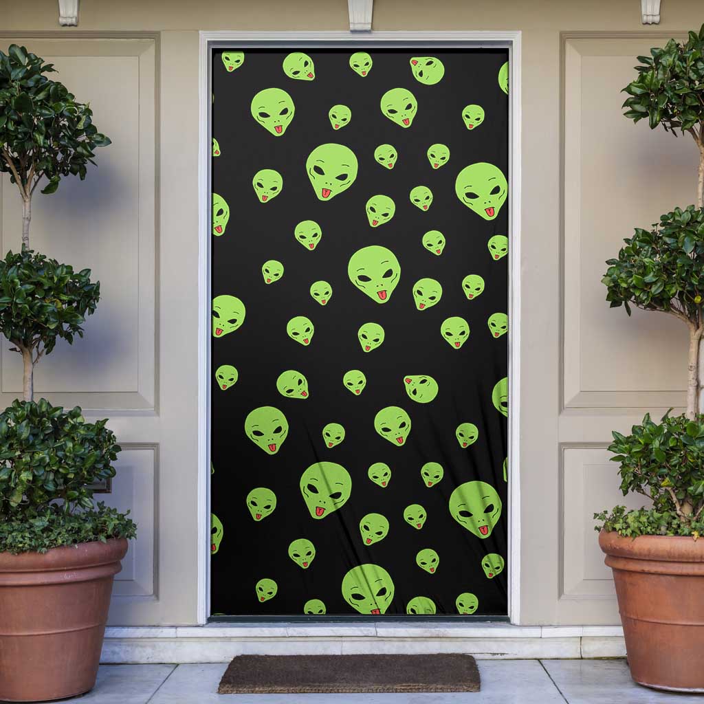 Alien Christmas Door Cover Xmas Holiday Patterns - Wonder Print Shop