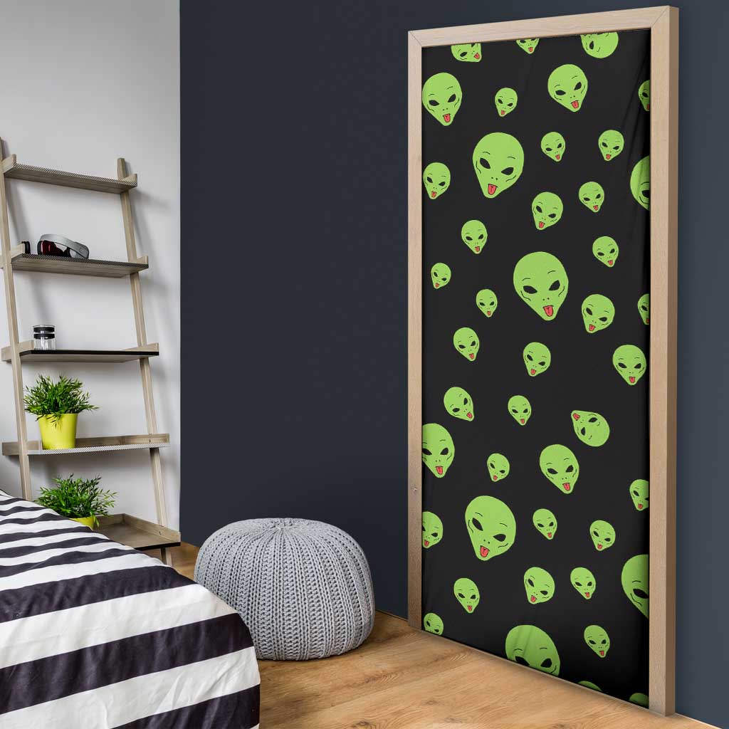 Alien Christmas Door Cover Xmas Holiday Patterns - Wonder Print Shop