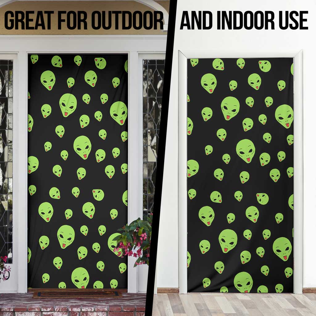 Alien Christmas Door Cover Xmas Holiday Patterns - Wonder Print Shop