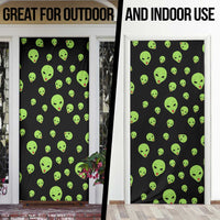 Alien Christmas Door Cover Xmas Holiday Patterns - Wonder Print Shop