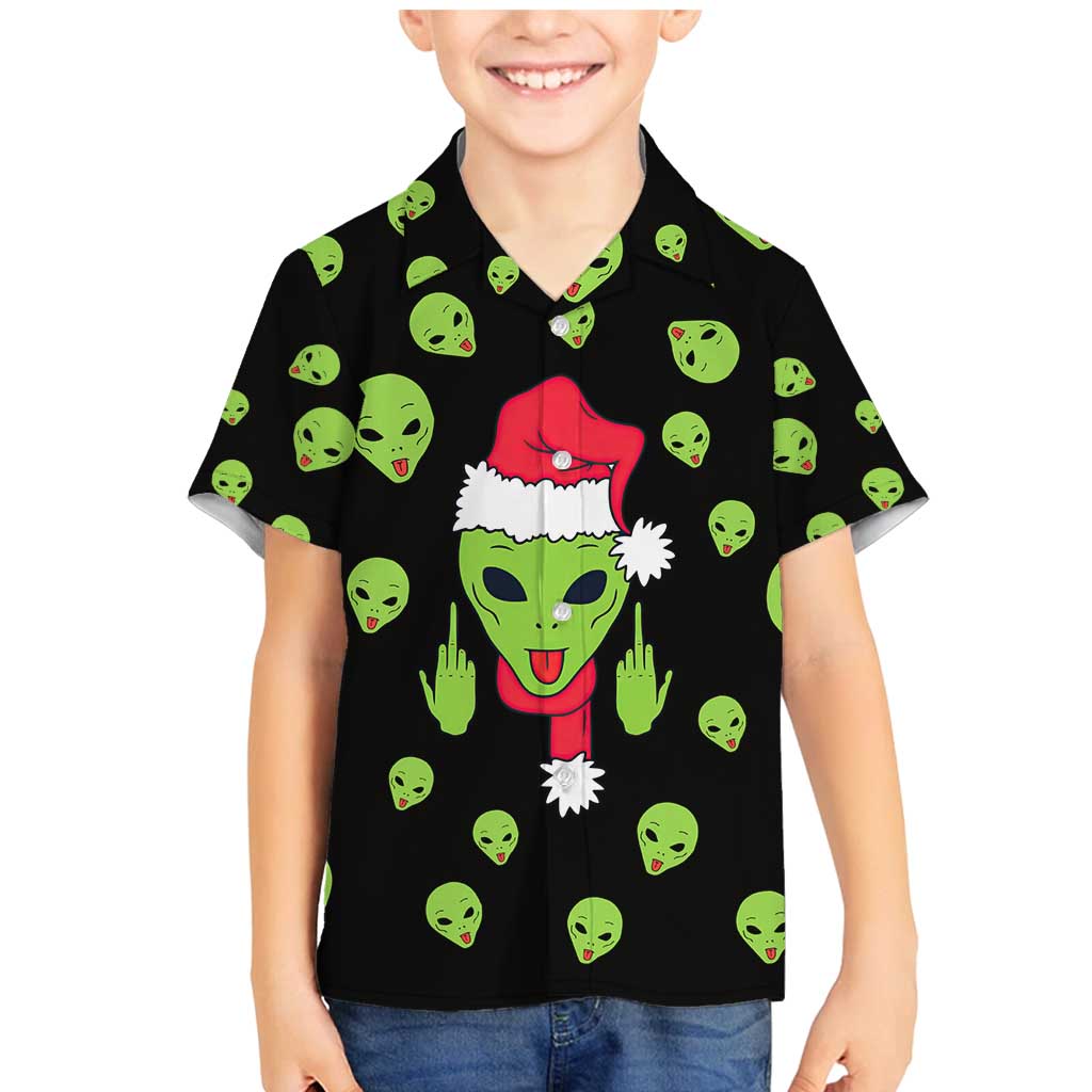 Alien Christmas Family Matching Mermaid Dress and Hawaiian Shirt Xmas Holiday Patterns - Wonder Print Shop