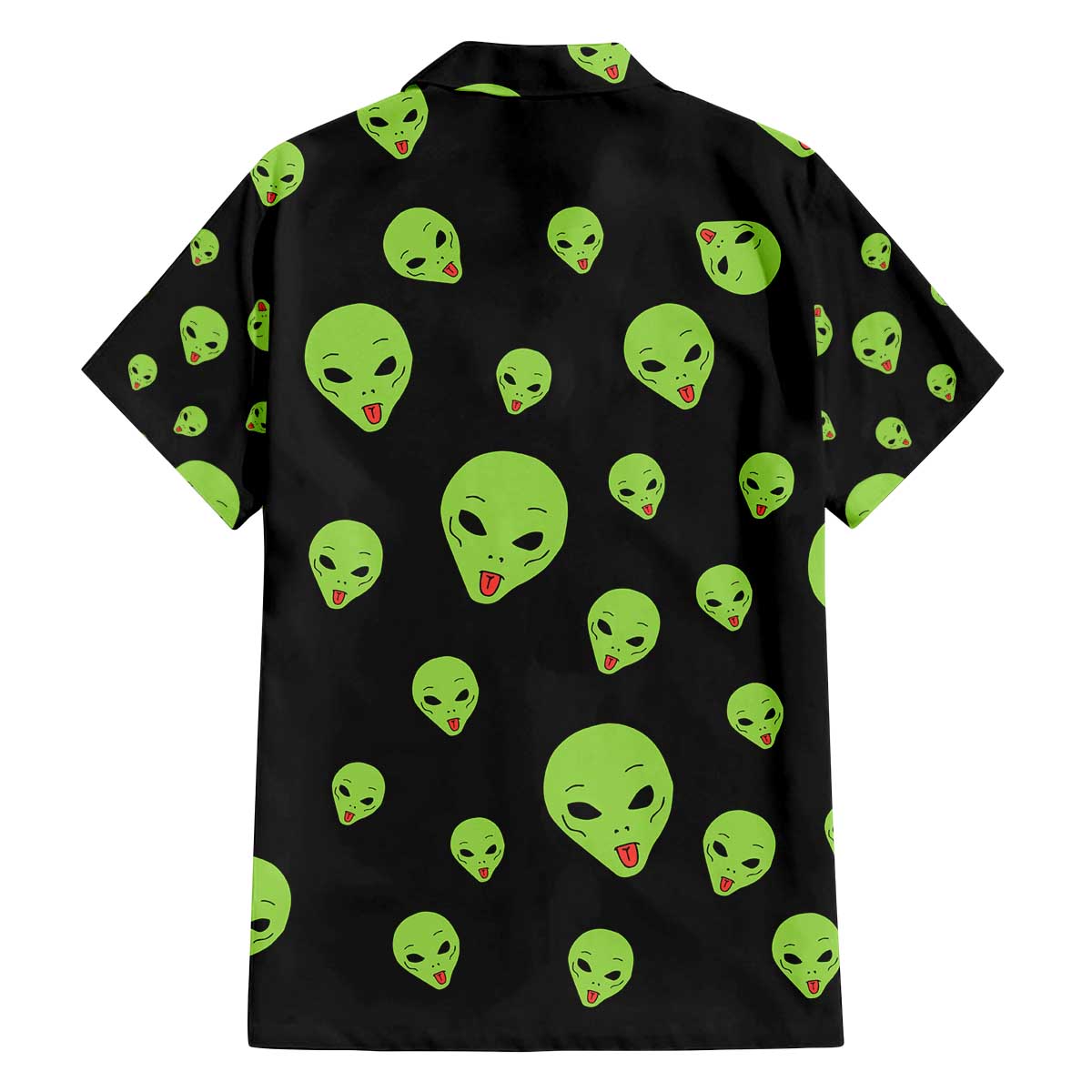 Alien Christmas Family Matching Off The Shoulder Long Sleeve Dress and Hawaiian Shirt Xmas Holiday Patterns - Wonder Print Shop