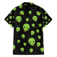 Alien Christmas Family Matching Short Sleeve Bodycon Dress and Hawaiian Shirt Xmas Holiday Patterns - Wonder Print Shop
