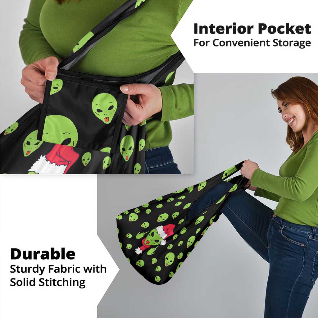 Alien Christmas Grocery Bag Xmas Holiday Patterns - Wonder Print Shop