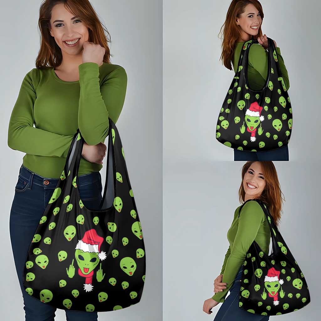 Alien Christmas Grocery Bag Xmas Holiday Patterns - Wonder Print Shop