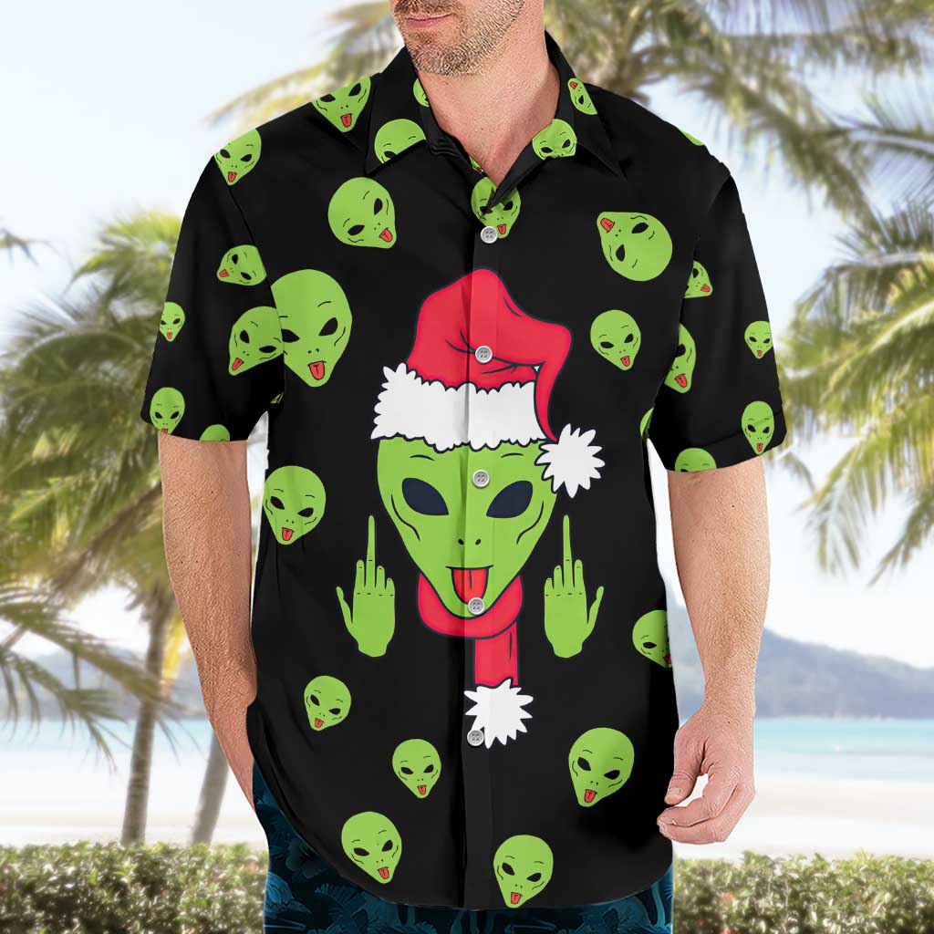 Alien Christmas Hawaiian Shirt Xmas Holiday Patterns - Wonder Print Shop