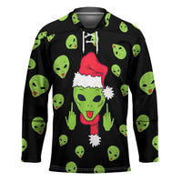 Alien Christmas Hockey Jersey Xmas Holiday Patterns - Wonder Print Shop