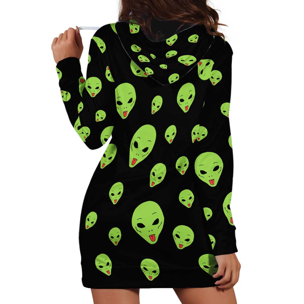 Alien Christmas Hoodie Dress Xmas Holiday Patterns - Wonder Print Shop