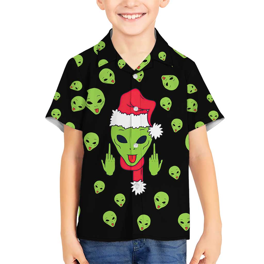 Alien Christmas Kid Hawaiian Shirt Xmas Holiday Patterns - Wonder Print Shop