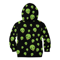 Alien Christmas Kid Hoodie Xmas Holiday Patterns - Wonder Print Shop