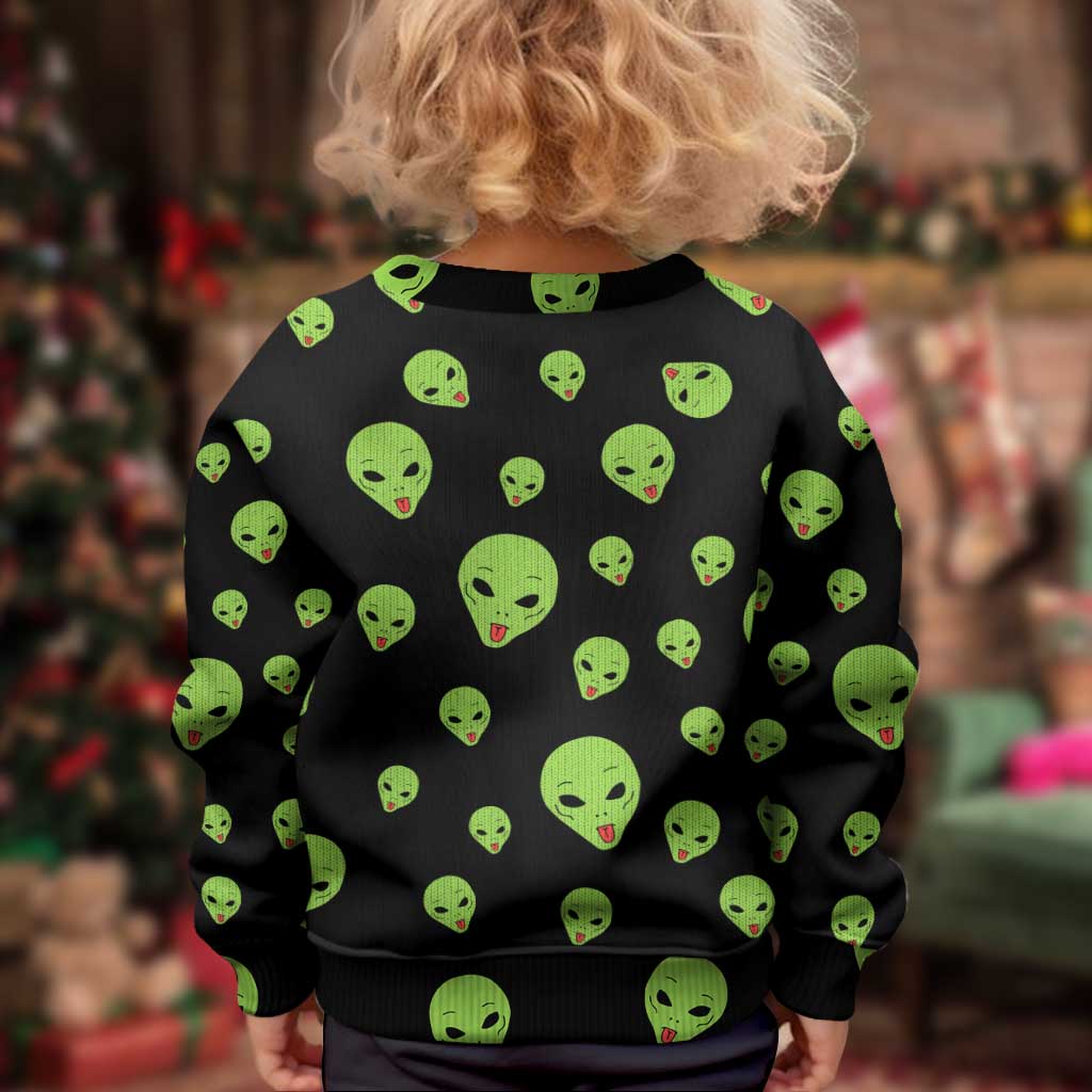 Alien Christmas Kid Ugly Christmas Sweater Xmas Holiday Patterns - Wonder Print Shop