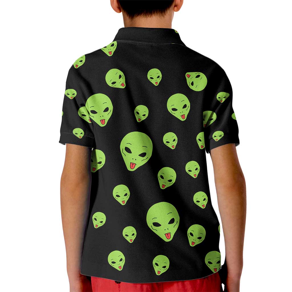 Alien Christmas Kid Polo Shirt Xmas Holiday Patterns - Wonder Print Shop