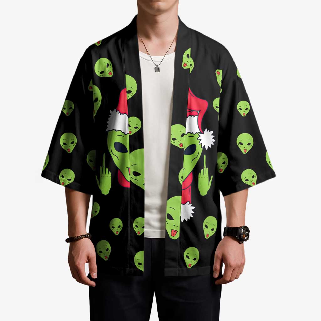 Alien Christmas Kimono Xmas Holiday Patterns - Wonder Print Shop