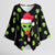Alien Christmas Kimono Sleeve Blouse Xmas Holiday Patterns - Wonder Print Shop