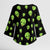 Alien Christmas Kimono Sleeve Blouse Xmas Holiday Patterns - Wonder Print Shop