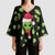 Alien Christmas Kimono Sleeve Blouse Xmas Holiday Patterns - Wonder Print Shop