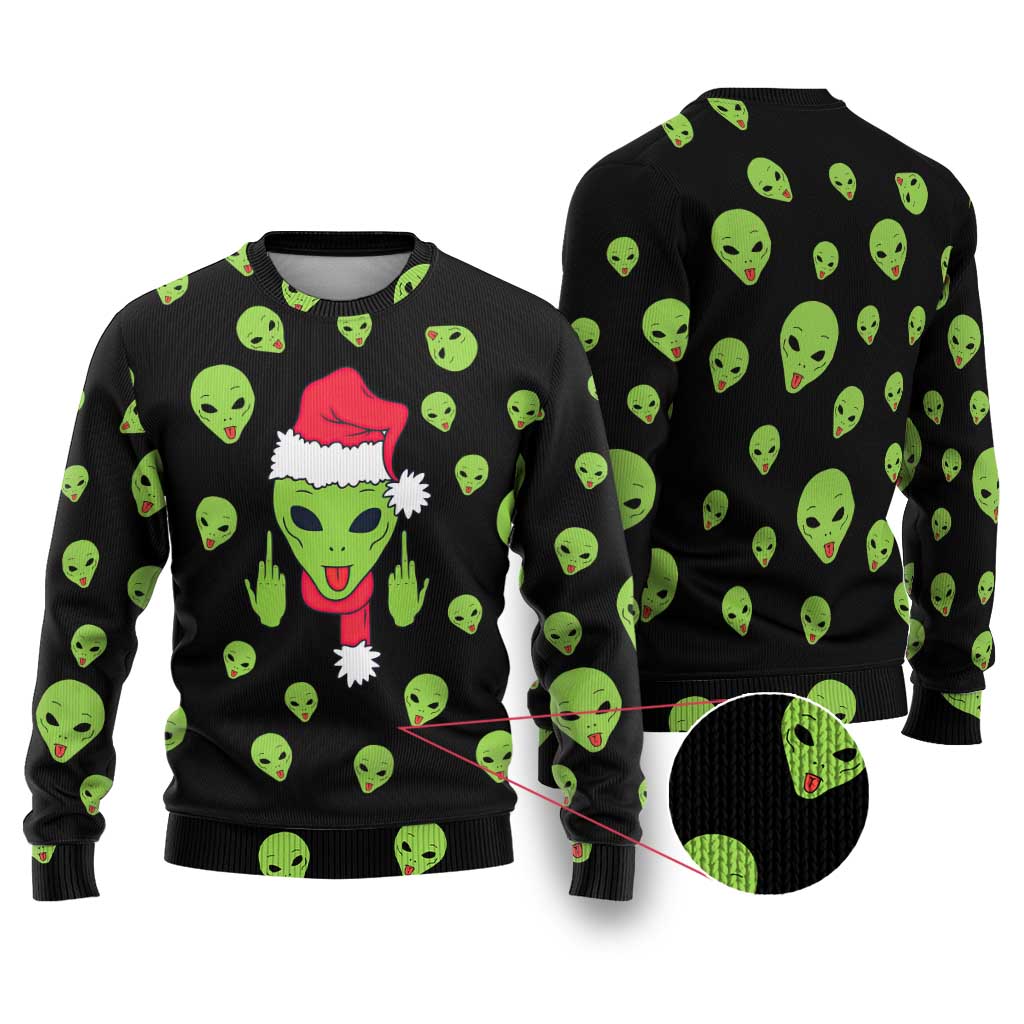 Alien Christmas Ugly Christmas Sweater Xmas Holiday Patterns - Wonder Print Shop