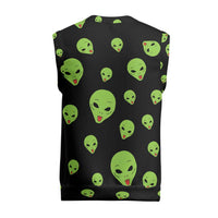 Alien Christmas Knitted V-Neck Vest Xmas Holiday Patterns - Wonder Print Shop