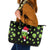 Alien Christmas Leather Tote Bag Xmas Holiday Patterns - Wonder Print Shop