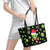 Alien Christmas Leather Tote Bag Xmas Holiday Patterns - Wonder Print Shop