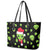 Alien Christmas Leather Tote Bag Xmas Holiday Patterns - Wonder Print Shop