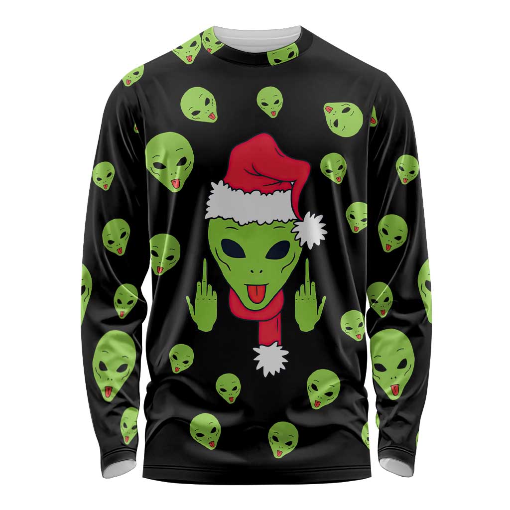 Alien Christmas Long Sleeve Shirt Xmas Holiday Patterns - Wonder Print Shop