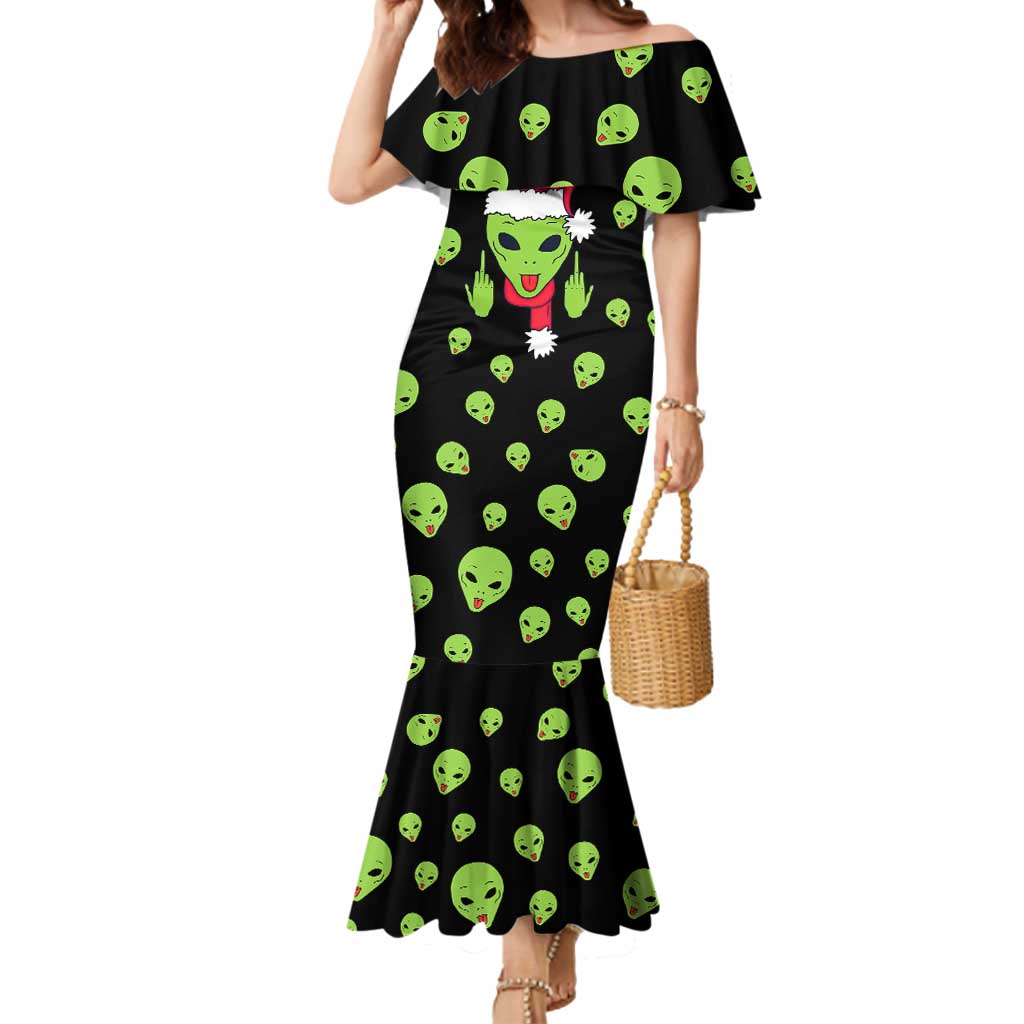 Alien Christmas Mermaid Dress Xmas Holiday Patterns - Wonder Print Shop