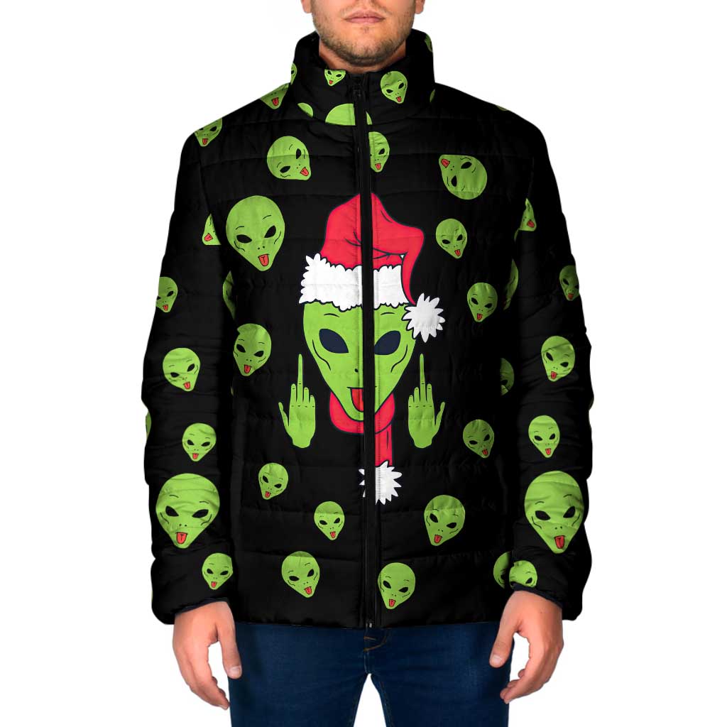 Alien Christmas Padded Jacket Xmas Holiday Patterns - Wonder Print Shop