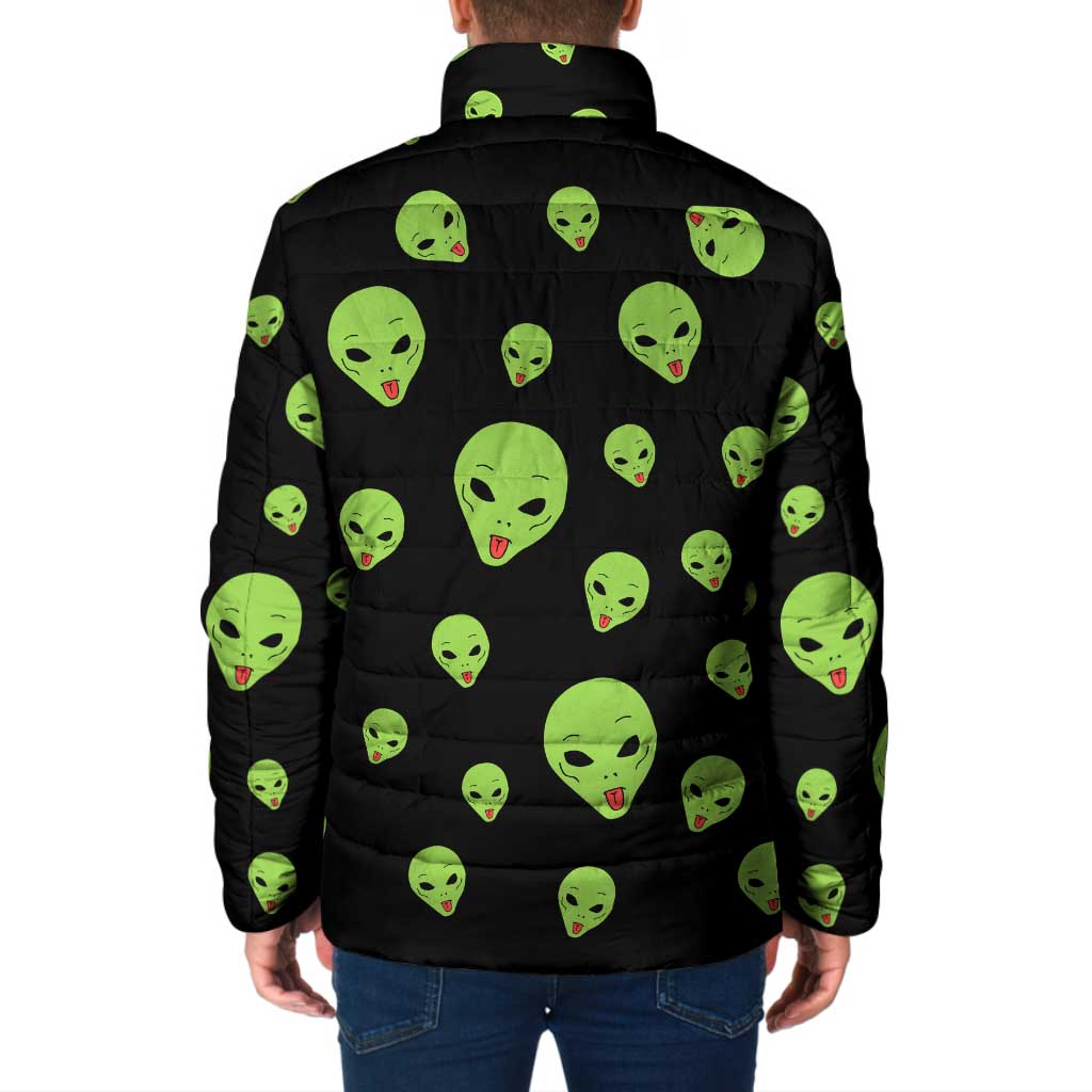 Alien Christmas Padded Jacket Xmas Holiday Patterns - Wonder Print Shop