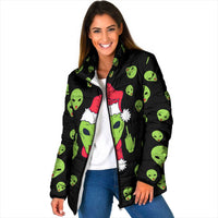 Alien Christmas Padded Jacket Xmas Holiday Patterns - Wonder Print Shop