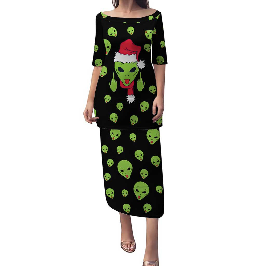 Alien Christmas Puletasi Xmas Holiday Patterns - Wonder Print Shop