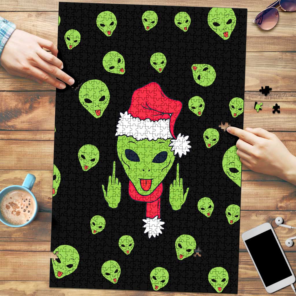 Alien Christmas Puzzle Xmas Holiday Patterns - Wonder Print Shop