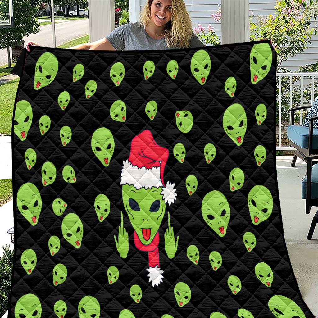 Alien Christmas Quilt Xmas Holiday Patterns - Wonder Print Shop