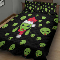 Alien Christmas Quilt Bed Set Xmas Holiday Patterns - Wonder Print Shop