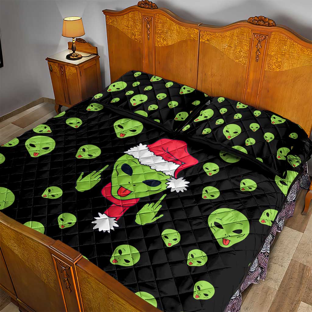 Alien Christmas Quilt Bed Set Xmas Holiday Patterns - Wonder Print Shop