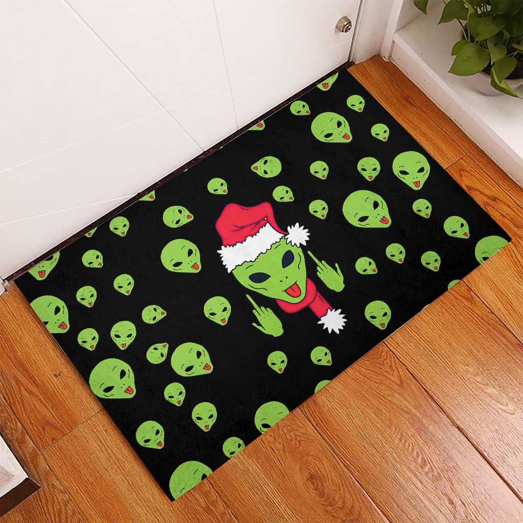 Alien Christmas Rubber Doormat Xmas Holiday Patterns - Wonder Print Shop