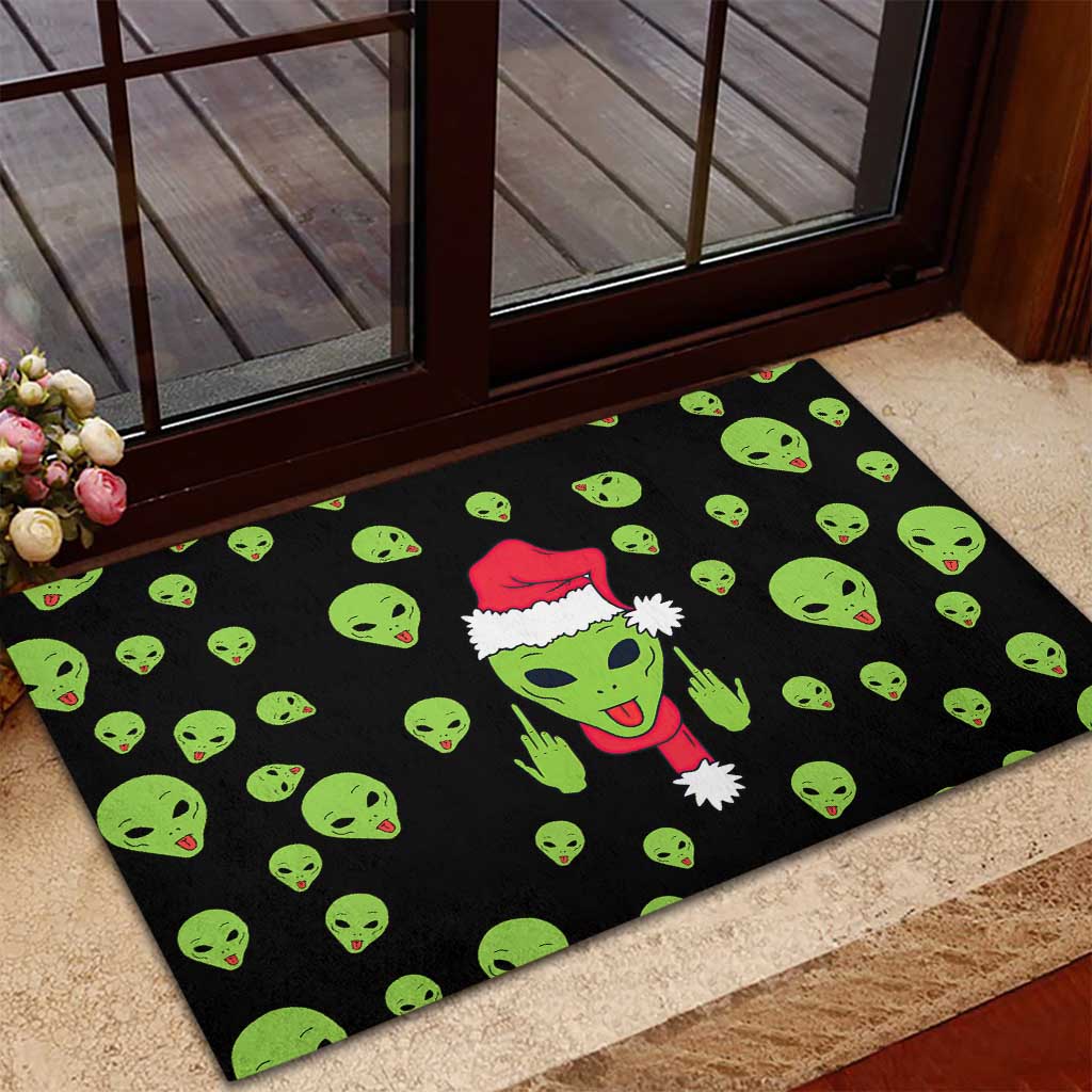 Alien Christmas Rubber Doormat Xmas Holiday Patterns - Wonder Print Shop