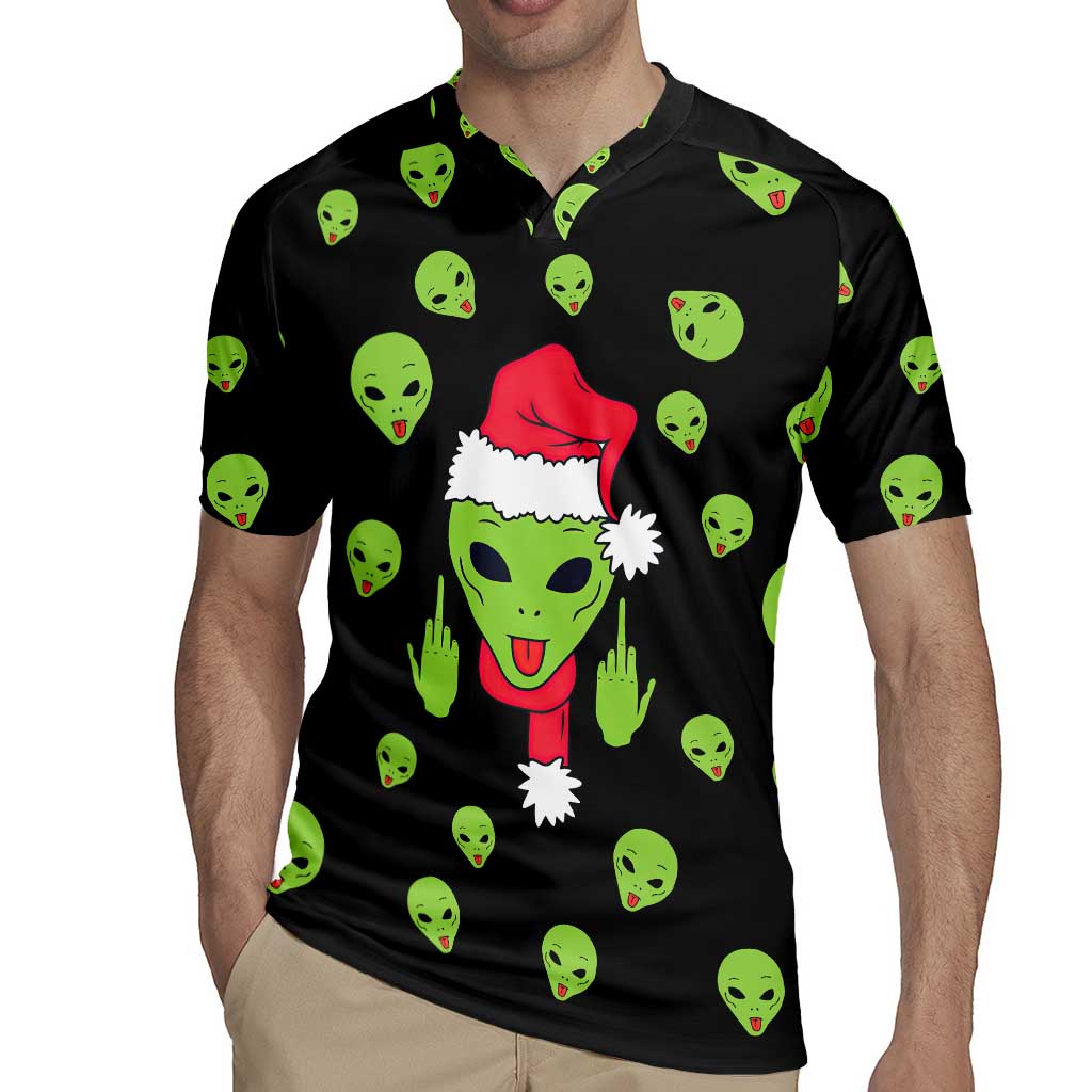 Alien Christmas Rugby Jersey Xmas Holiday Patterns - Wonder Print Shop