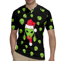 Alien Christmas Rugby Jersey Xmas Holiday Patterns - Wonder Print Shop